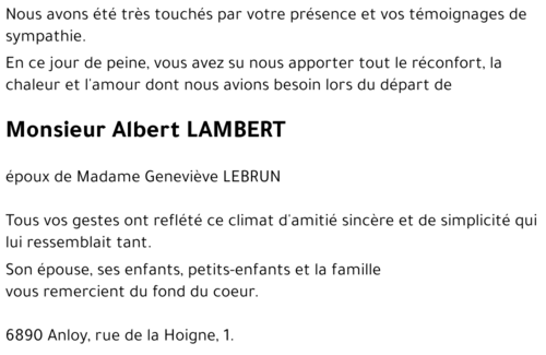 Albert LAMBERT