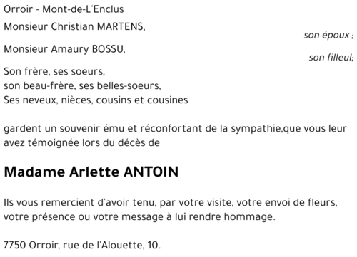 Arlette Antoin