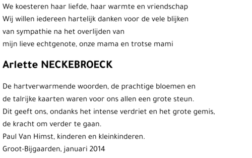 Arlette NECKEBROECK