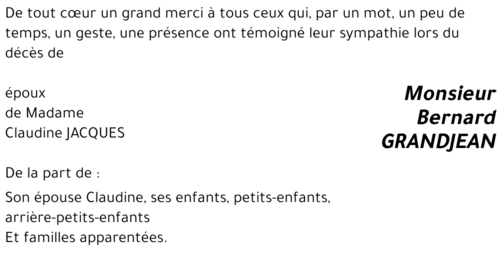 Bernard GRANDJEAN