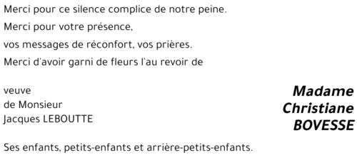 Christiane BOVESSE