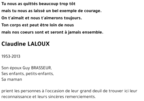 Claudine LALOUX