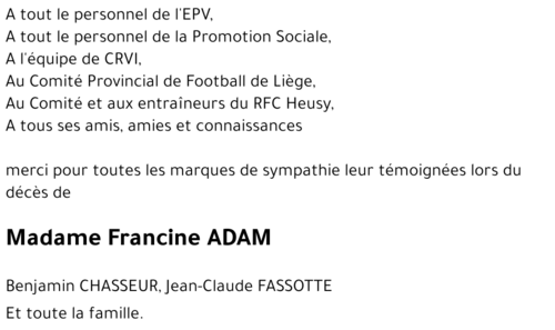 Francine ADAM