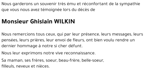 Ghislain WILKIN