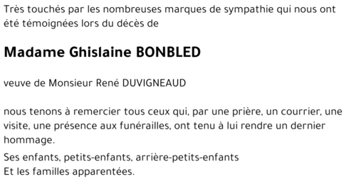 Ghislaine BONBLED