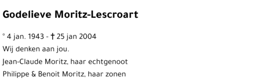 Godelieve Moritz - Lescroart