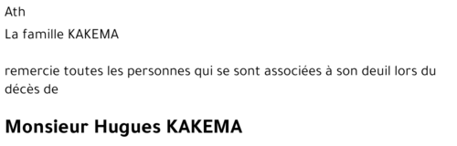 Hugues KAKEMA