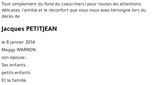Jacques PETITJEAN