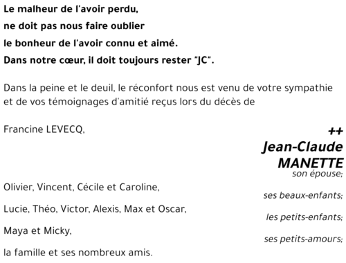 Jean-Claude MANETTE