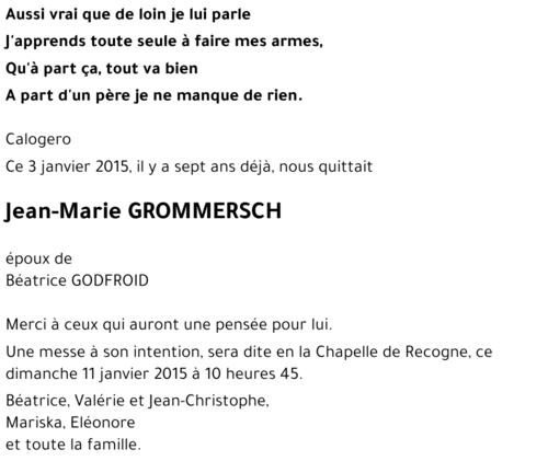 Jean-Marie GROMMERSCH