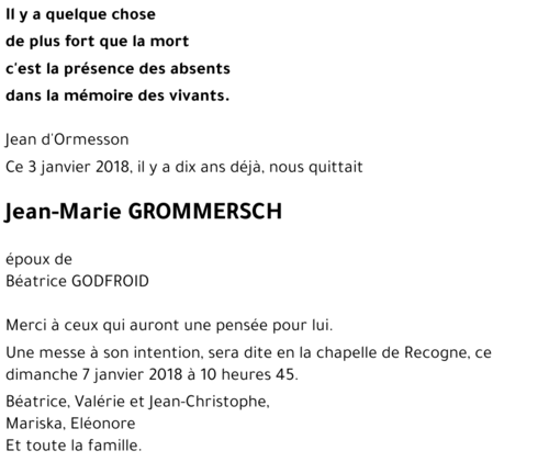 Jean-Marie GROMMERSCH