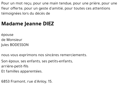 Jeanne DIEZ