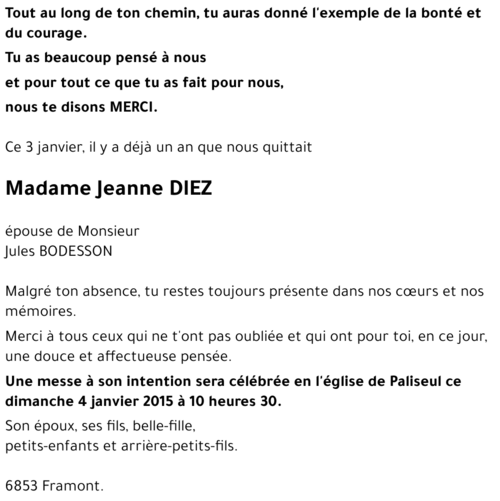 Jeanne DIEZ