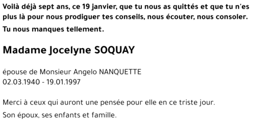 Jocelyne SOQUAY