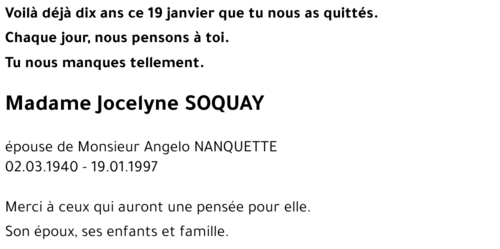 Jocelyne SOQUAY