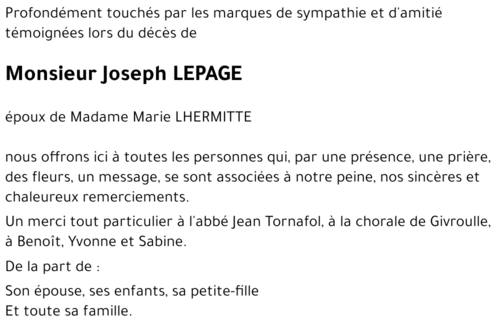 Joseph LEPAGE