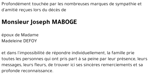 Joseph MABOGE