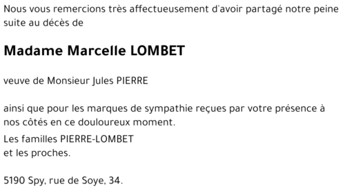 Marcelle LOMBET