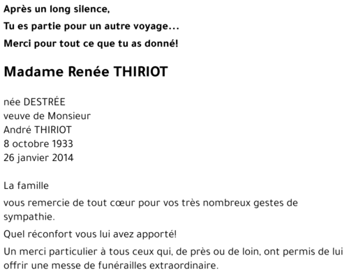 Renée THIRIOT