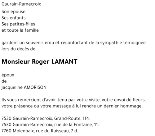 Roger LAMANT