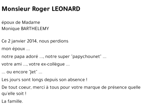 Roger LEONARD