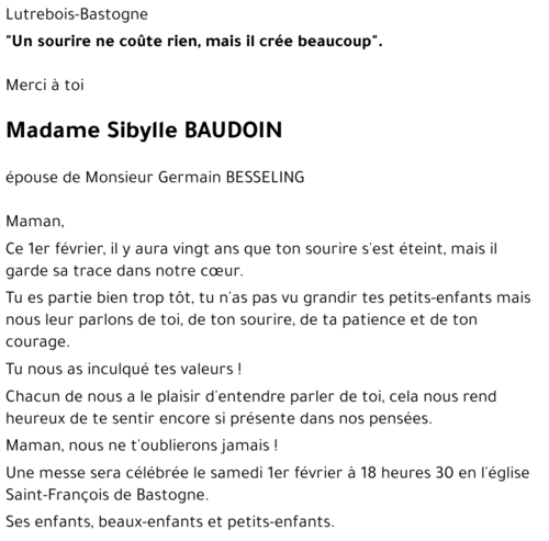 Sibylle BAUDOIN