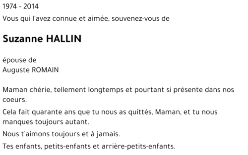Suzanne HALLIN