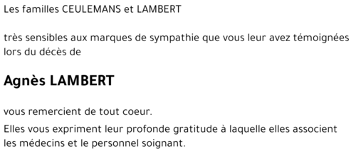 Agnès LAMBERT