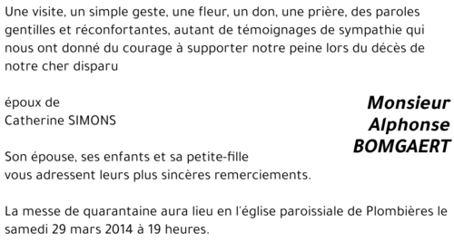 Alphonse BOMGAERT
