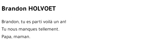 Brandon HOLVOET