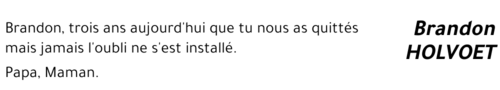Brandon HOLVOET