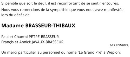 BRASSEUR THIBAUX