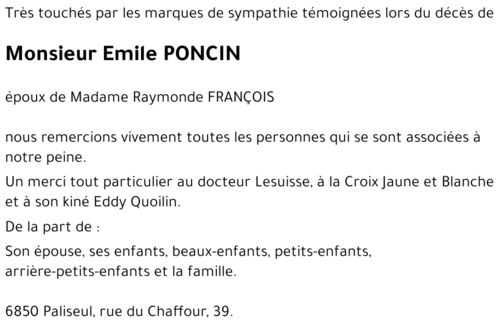 Emile PONCIN