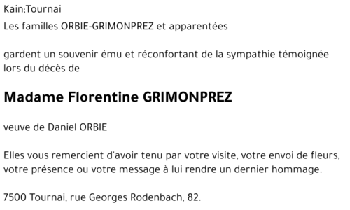 Florentine GRIMONPREZ