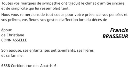 Francis BRASSEUR