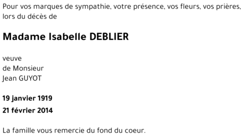 Isabelle DEBLIER