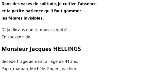 Jacques HELLINGS