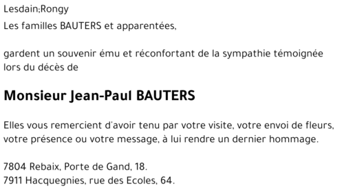 Jean-Paul BAUTERS