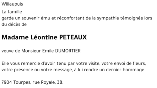 Léontine PETEAUX