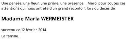 Maria WERMEISTER