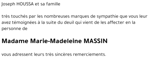 Marie-Madeleine MASSIN