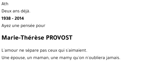Marie-Thérèse PROVOST