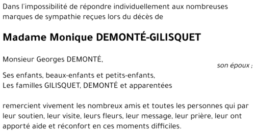 Monique GILISQUET