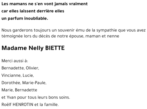 Nelly BIETTE