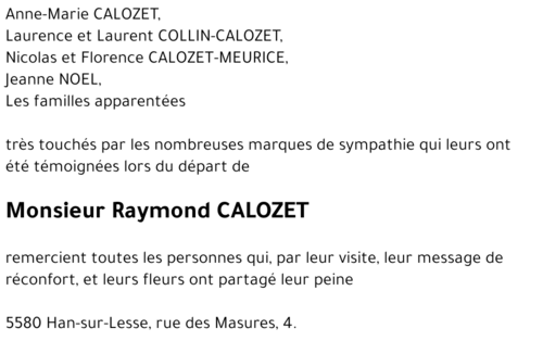 Raymond CALOZET