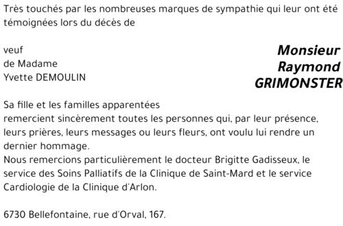 Raymond GRIMONSTER