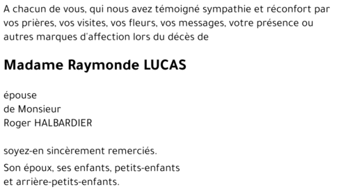 Raymonde LUCAS