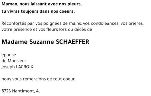 Suzanne SCHAEFFER