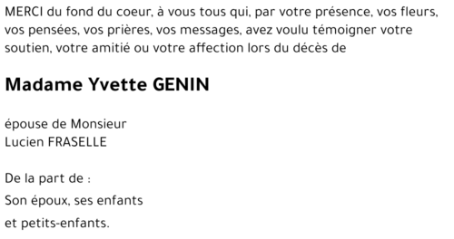 Yvette GENIN