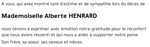 Alberte HENRARD